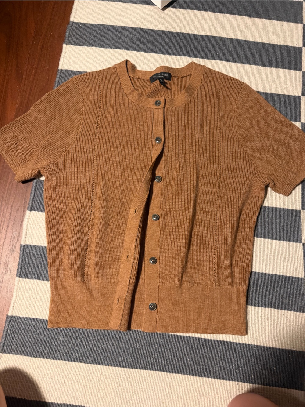 Rag & Bone Brown 100% Merino Wool Button Cardigan M